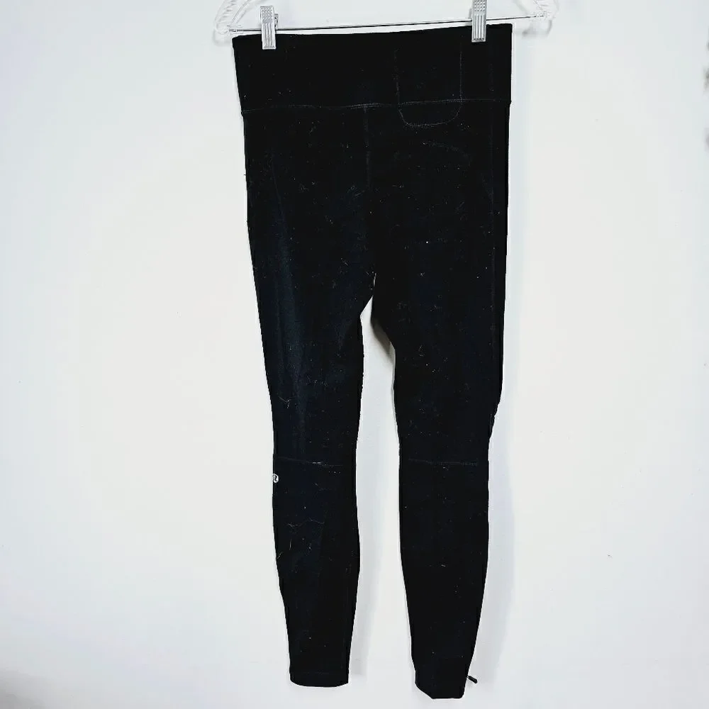 Lululemon 6 black zipper ankle leggings​